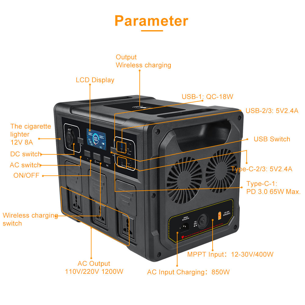 Gerador Solar Portátil de 1200 - Outdoor Power Station avaliação e preço